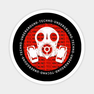 Techno music gasmask Magnet